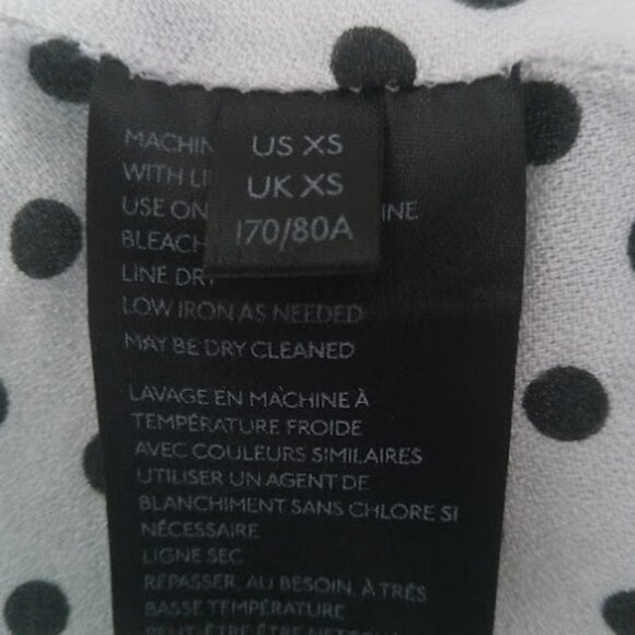 URBAN OUTFITTERS | Black + White Polka Dot Sweetheart Lace Up Crop Top Retro XS - Picture 12 of 12